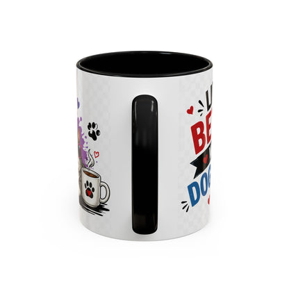 Dog and Cat Coffee Mug — 'This Is My Healer I'm A Cat' Cute Pet Lover Accent Mug (11/15oz)