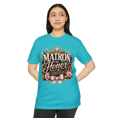Matron of Honor T-Shirt — Floral Bridal Party Tee