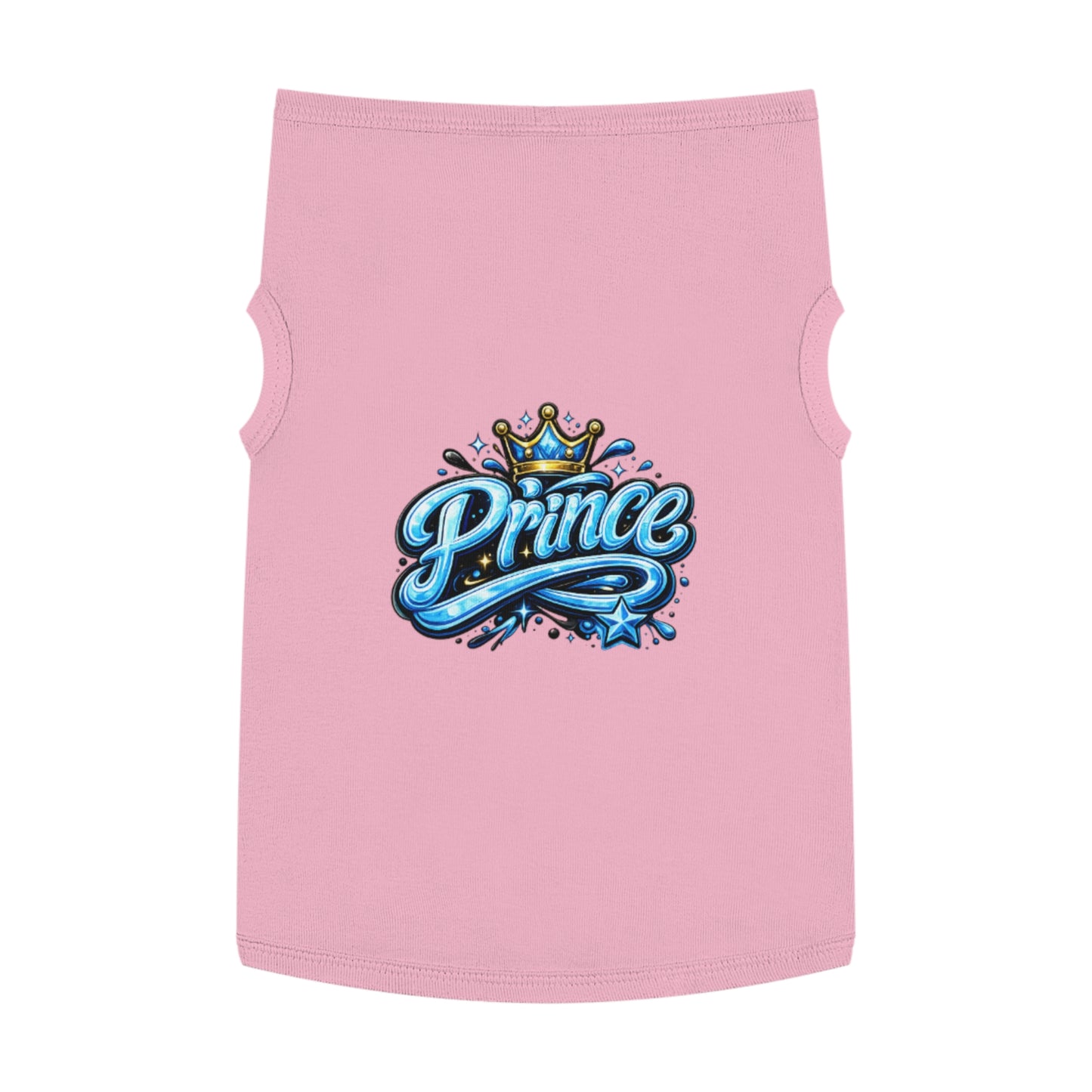 Prince Pet Tank Top — Blue Crown Graphic Dog Shirt