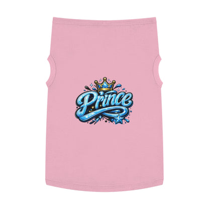 Prince Pet Tank Top — Blue Crown Graphic Dog Shirt