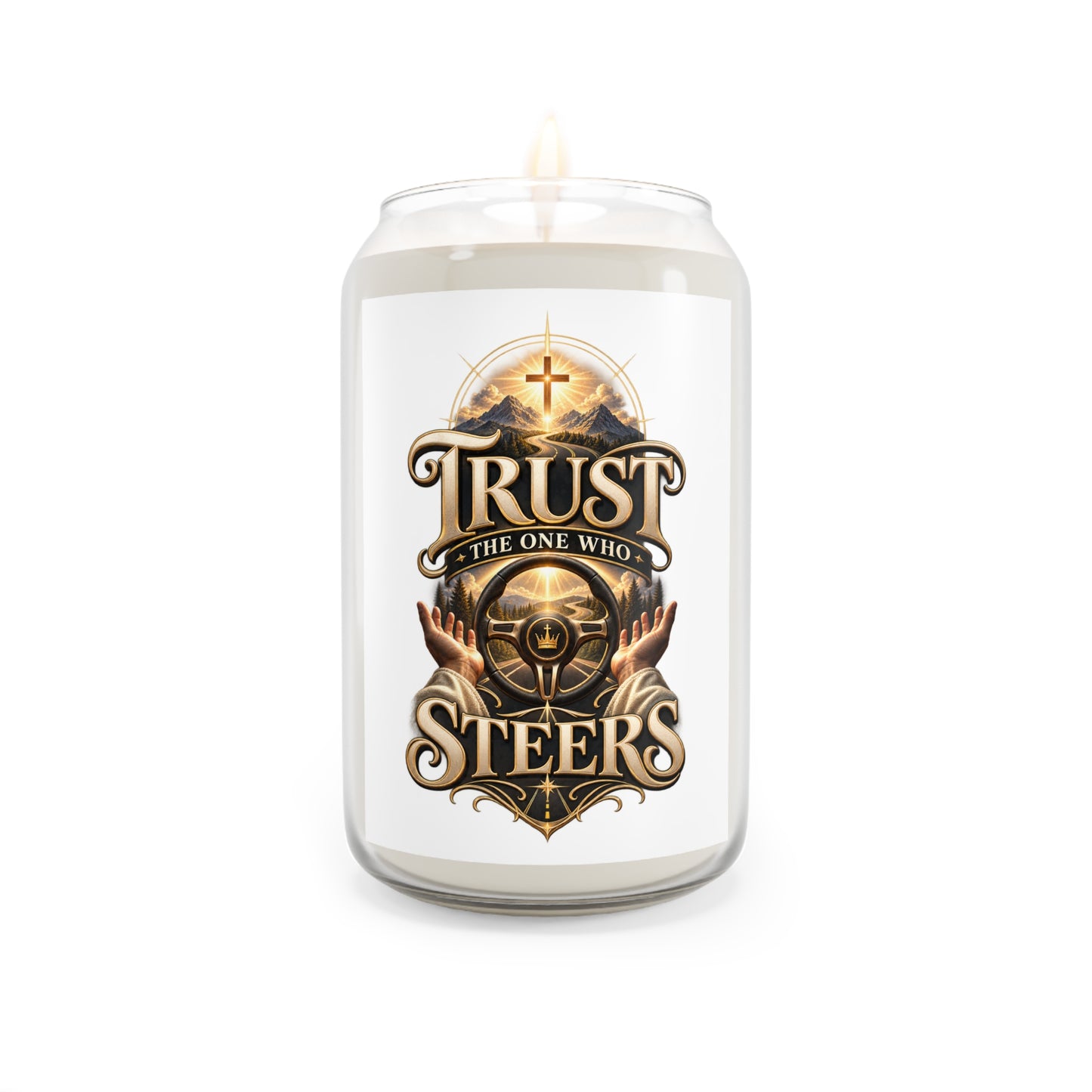 Trust He Steers Scented Soy Candle — 13.75oz Spiritual Encouragement