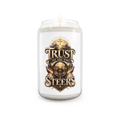 Trust He Steers Scented Soy Candle — 13.75oz Spiritual Encouragement