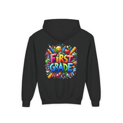 First Grade Kids Hoodie – Colorful Back-to-School Sweatshirt