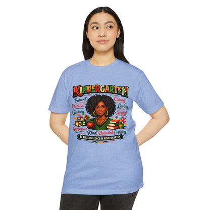 Kindergarten Teacher T-Shirt – Black Excellence in Kindergarten Design