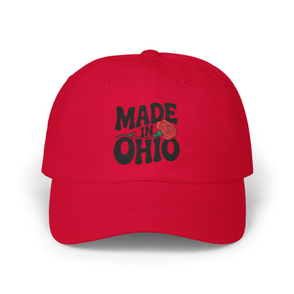 Dad Cap — "Made in Ohio" Rose Embroidered Hat