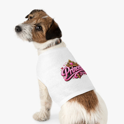 Princess Pet Tank Top - Pink Crown Graphic Dog Shirt, Cute Royal Pet Apparel for Small Dogs & Cats