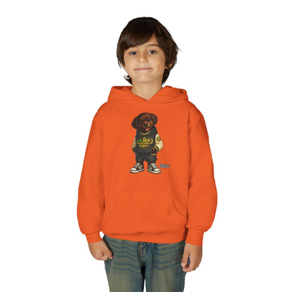 Youth Hoodie — 'Black History Kid' Puppy Graphic Sweatshirt