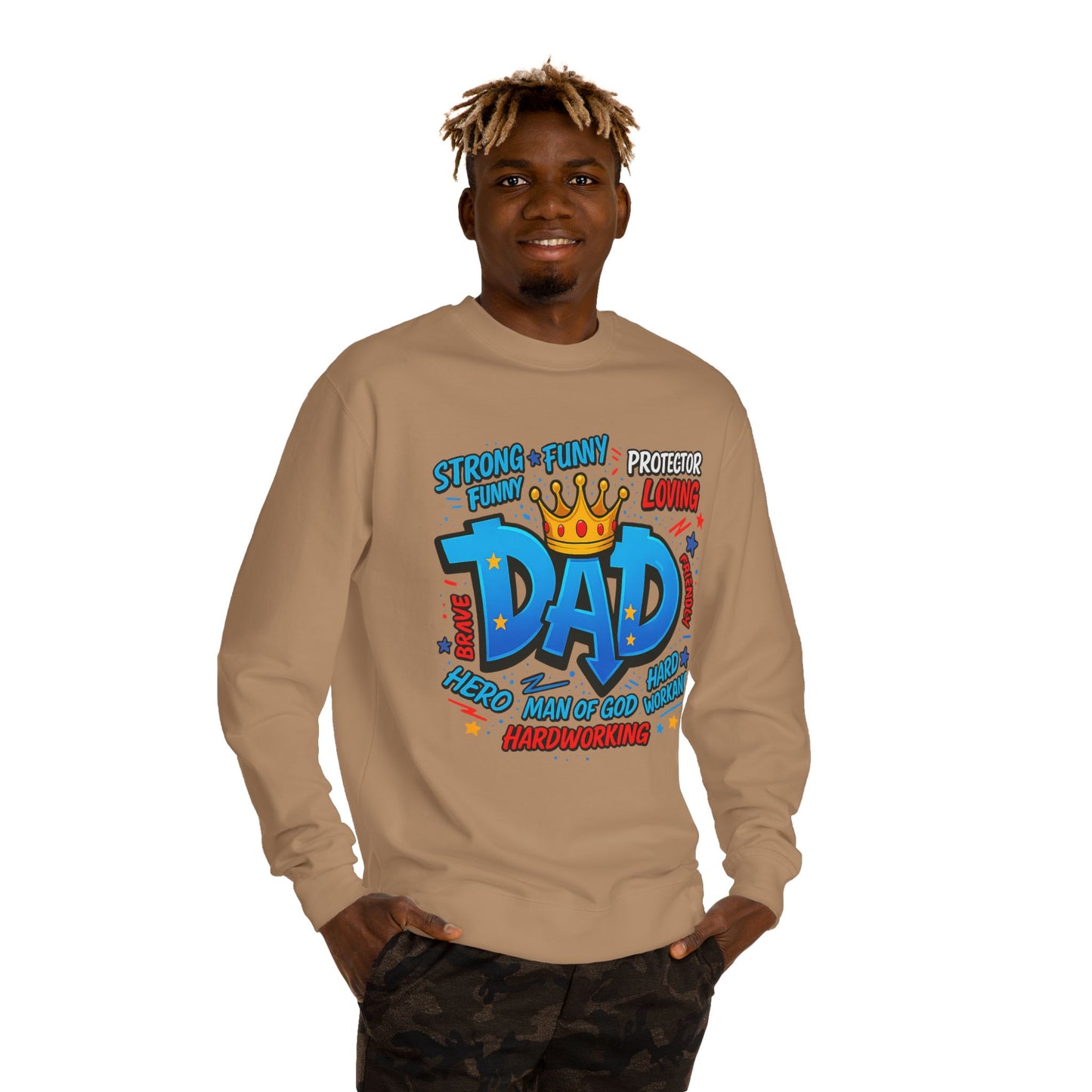 Dad Crown Graphic Sweatshirt – Funny & Loving Father Tribute