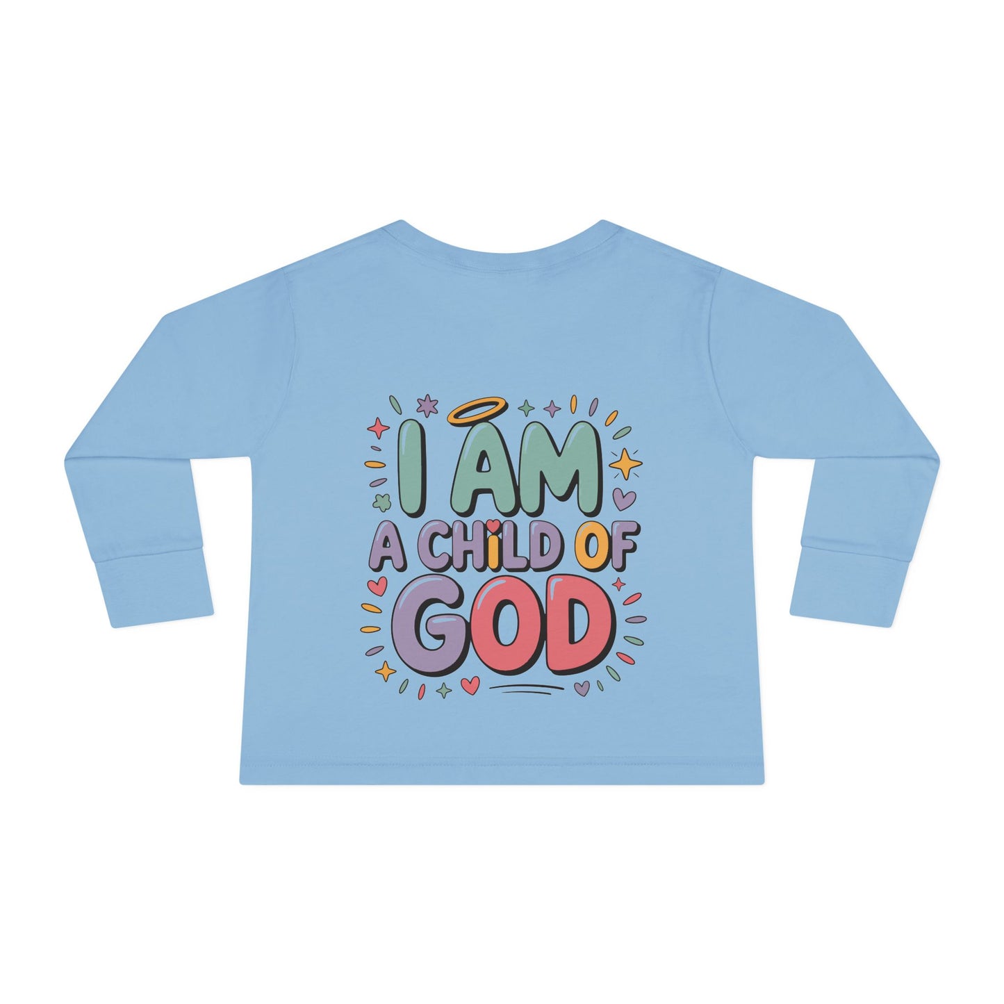 I Am a Child of God Toddler Long Sleeve Tee — Cute Christian Kids Shirt