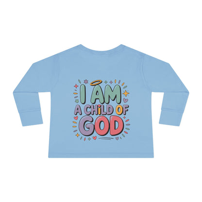 I Am a Child of God Toddler Long Sleeve Tee — Cute Christian Kids Shirt
