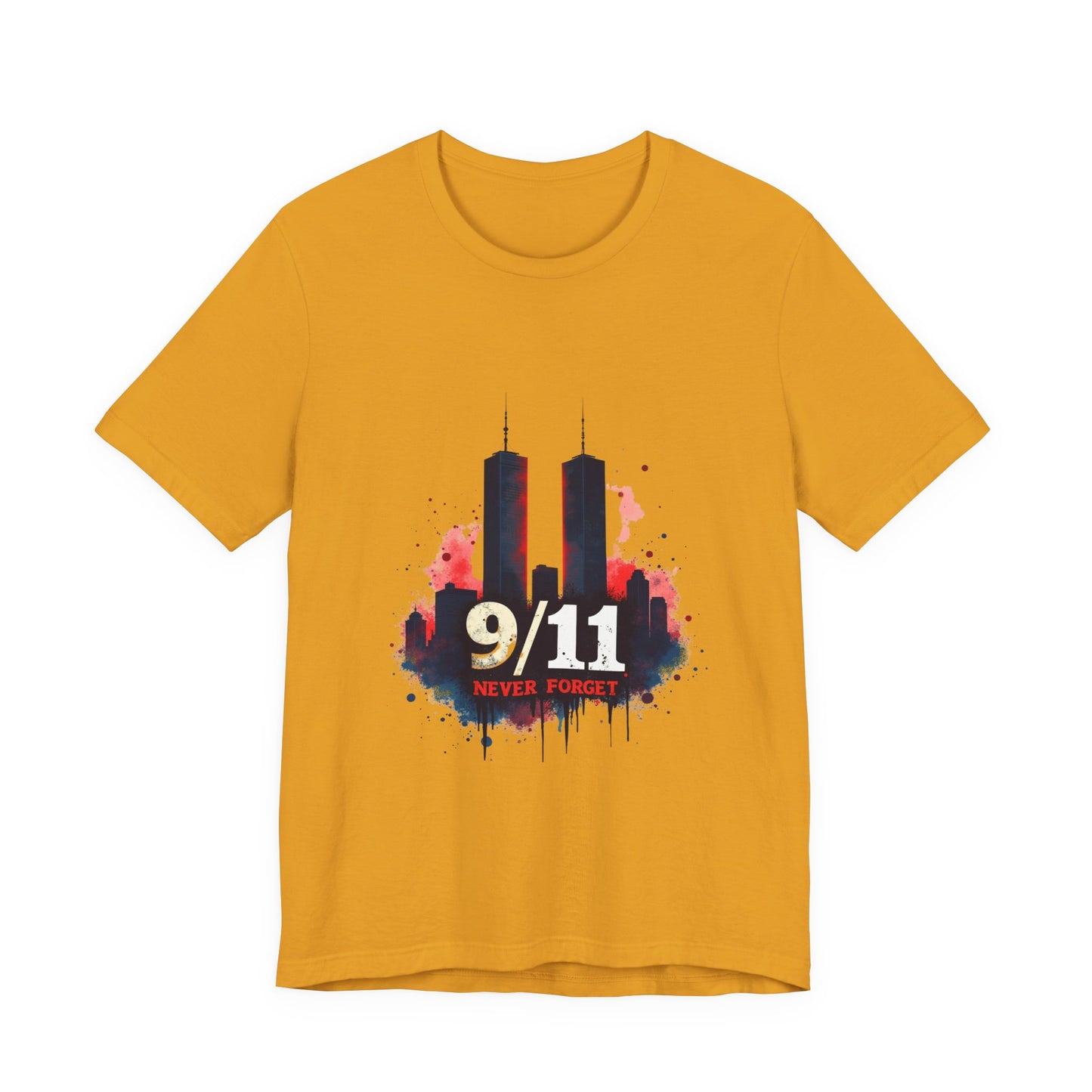 9/11 Never Forget T-Shirt – Memorial Twin Towers Tribute Tee