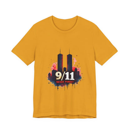 9/11 Never Forget T-Shirt — World Trade Center Memorial Tee