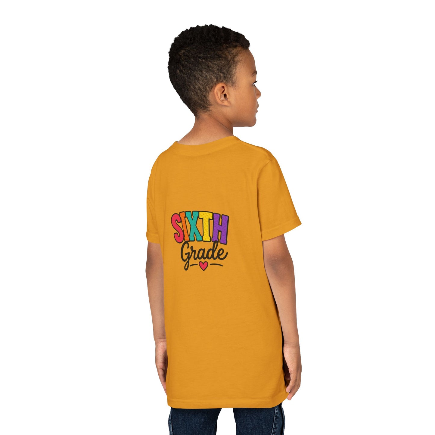 Sixth Grade Youth Tee – Colorful Back to School Shirt