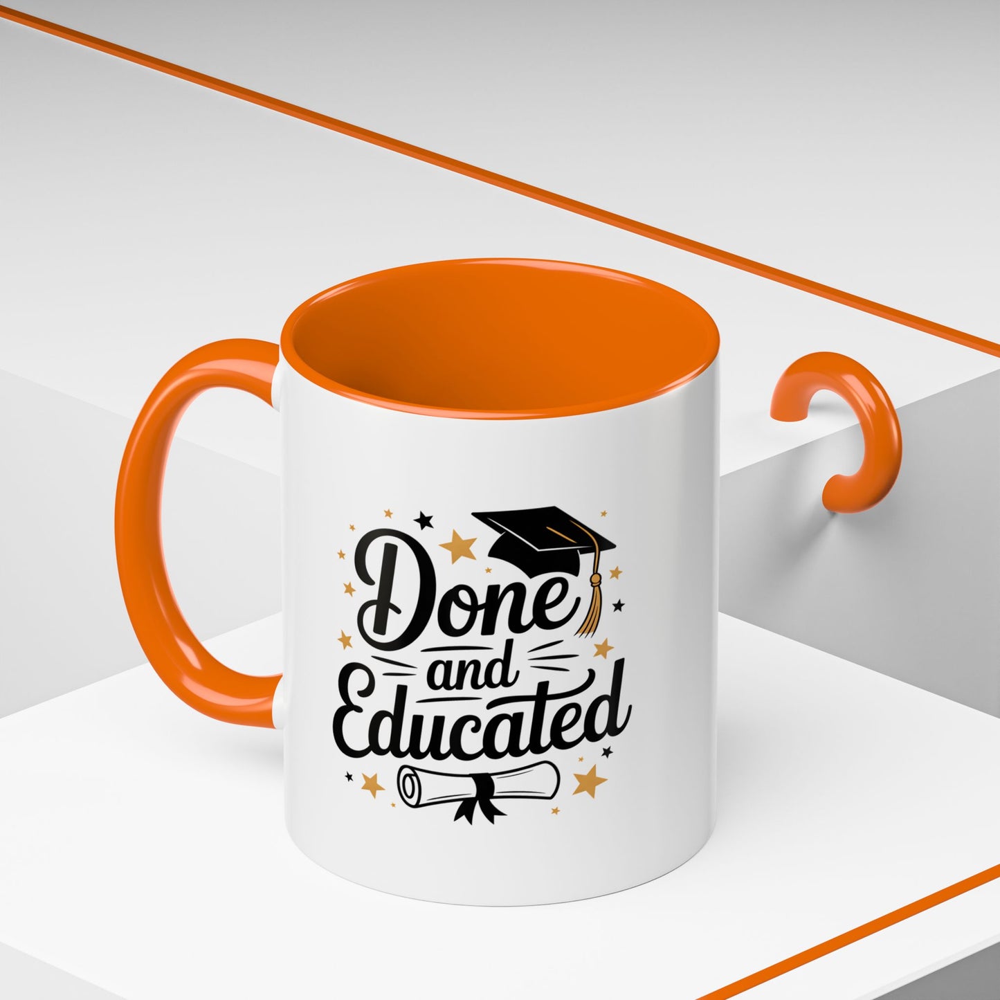 Done and Educated Graduation Coffee Mug (Accent 11/15oz)