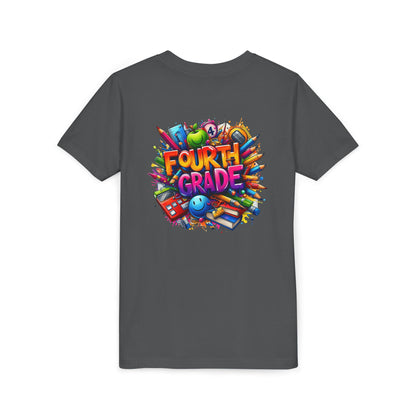 Fourth Grade Youth T‑Shirt – Colorful School Supplies Back to School Tee