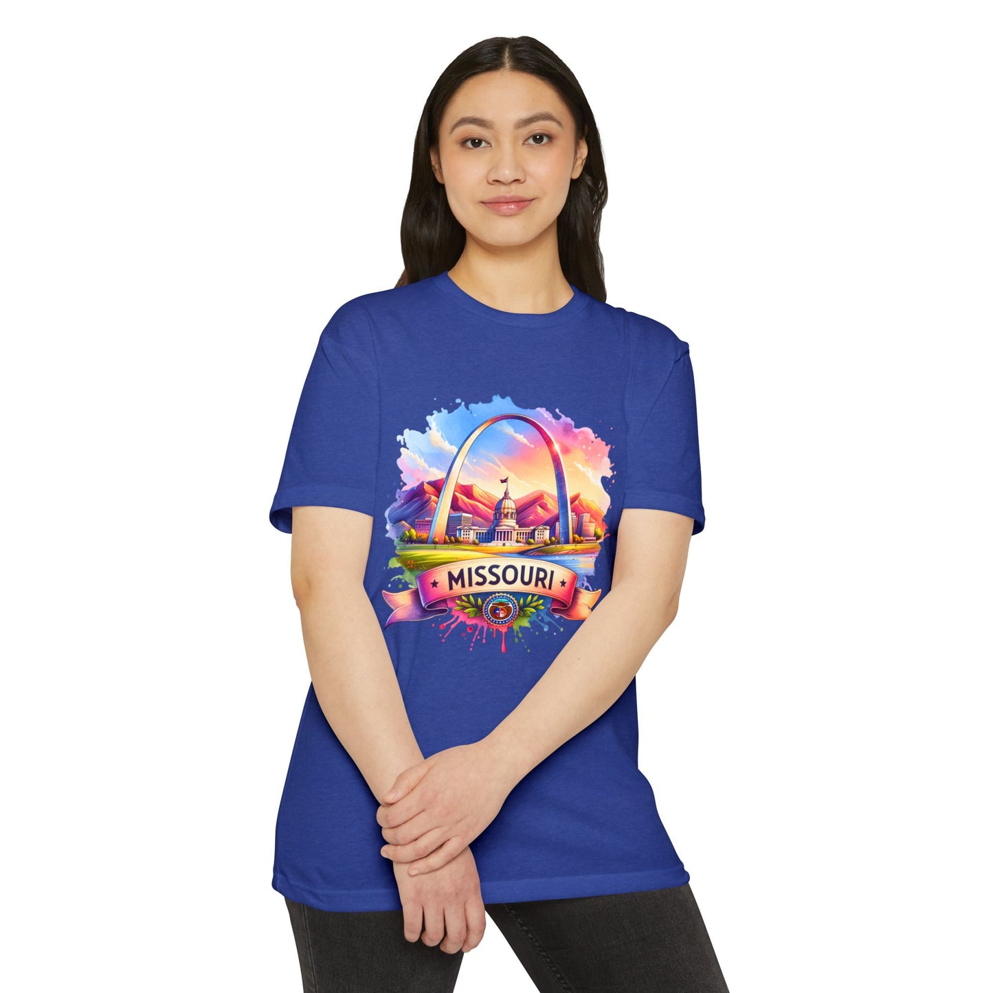 Missouri Skyline T-Shirt — Colorful Gateway Arch Souvenir Tee
