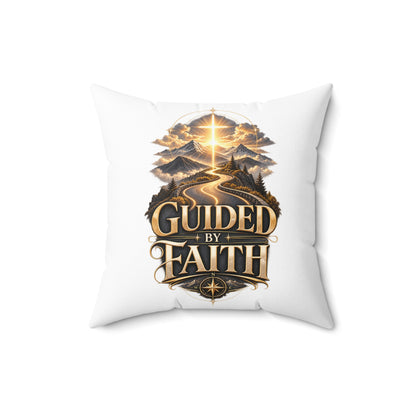 Guided by Faith Decorative Pillow — Christian Inspirational Throw Pillow