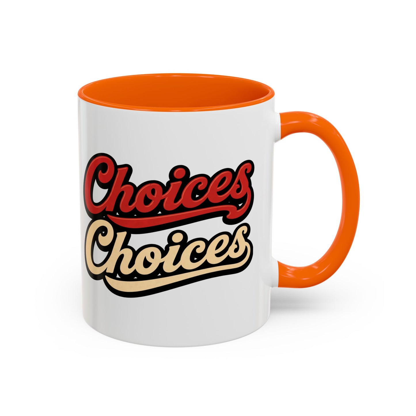 Choices Retro Accent Coffee Mug — Vintage Script 11/15oz
