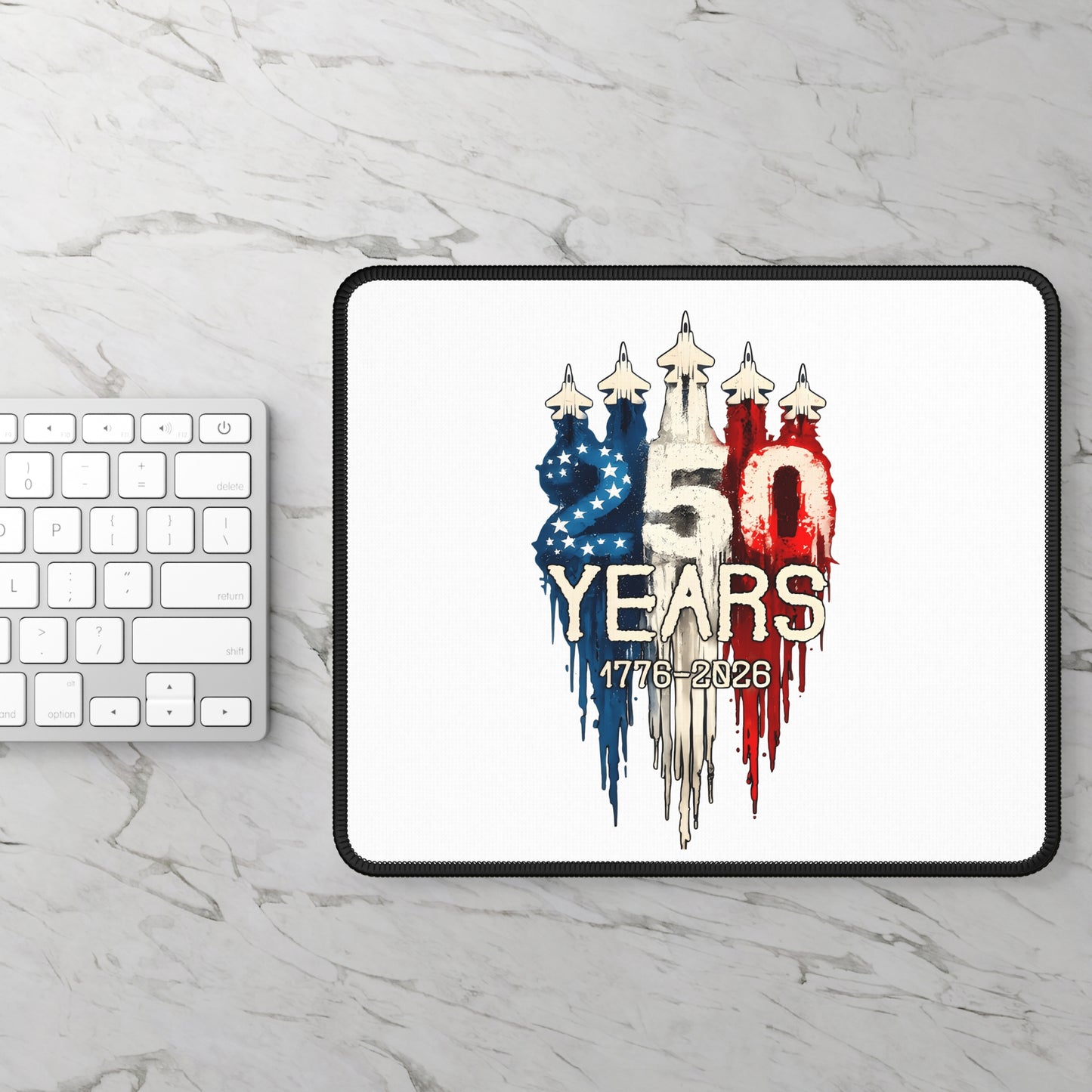Gaming Mouse Pad - 250 Years 1776-2026 USA Patriot Design