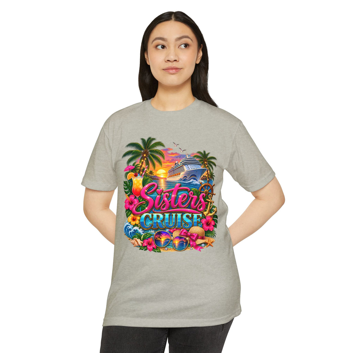 Sisters Cruise T-Shirt — Tropical Vacation Graphic Tee