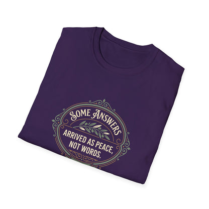 Some Answers Arrived as Peace, Not Words. T-Shirt