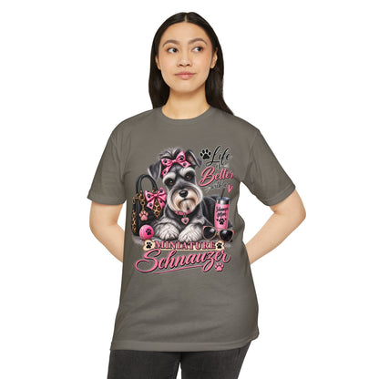 Miniature Schnauzer T-Shirt — "Life’s Better with a Miniature Schnauzer" Cute Dog Tee