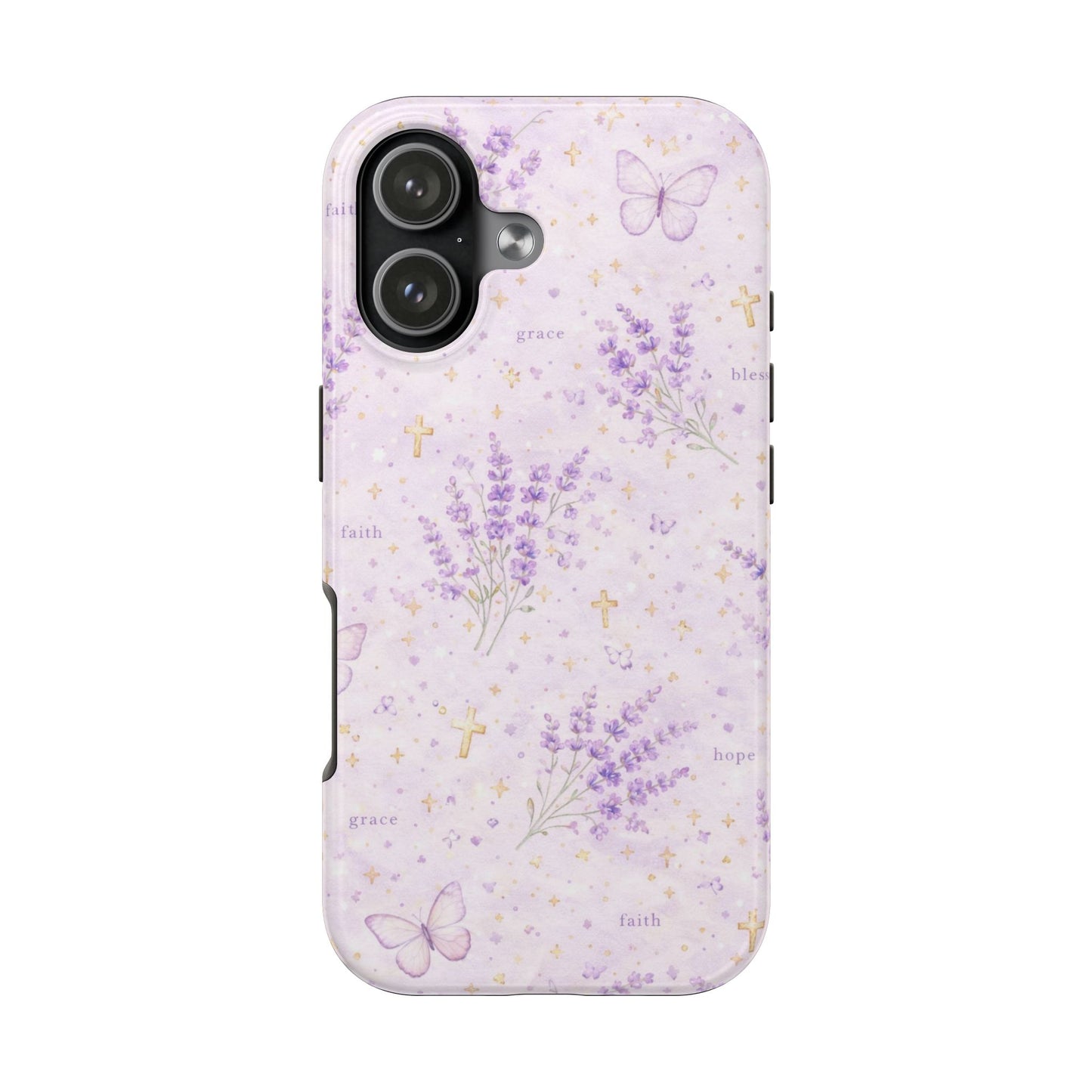 Faith Grace Blessed Phone Case | Christian Floral iPhone Case