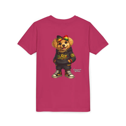 Youth Tee — Rasta Teddy "Black Excellence" Graphic Shirt