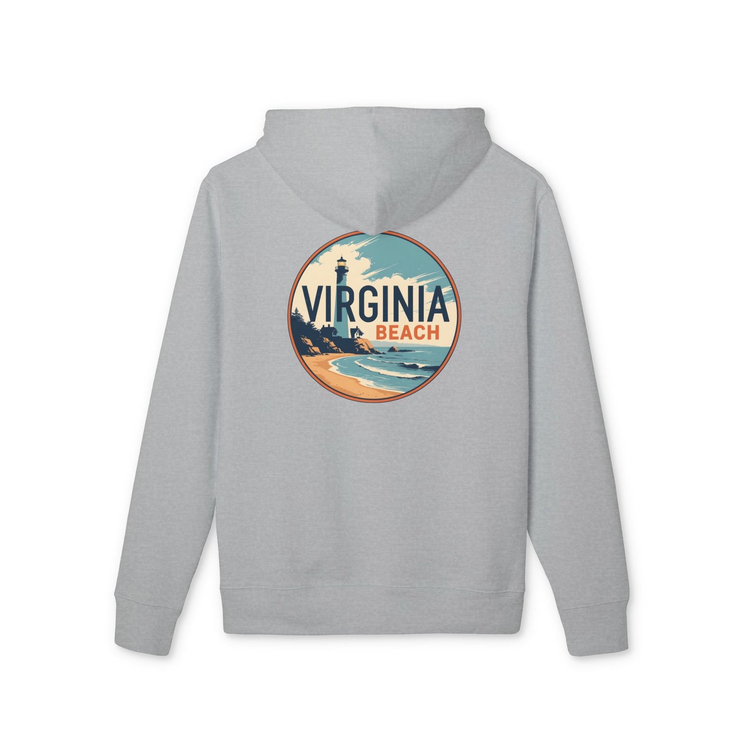Virginia Beach Vintage Surf Hoodie — Beach Lighthouse Graphic