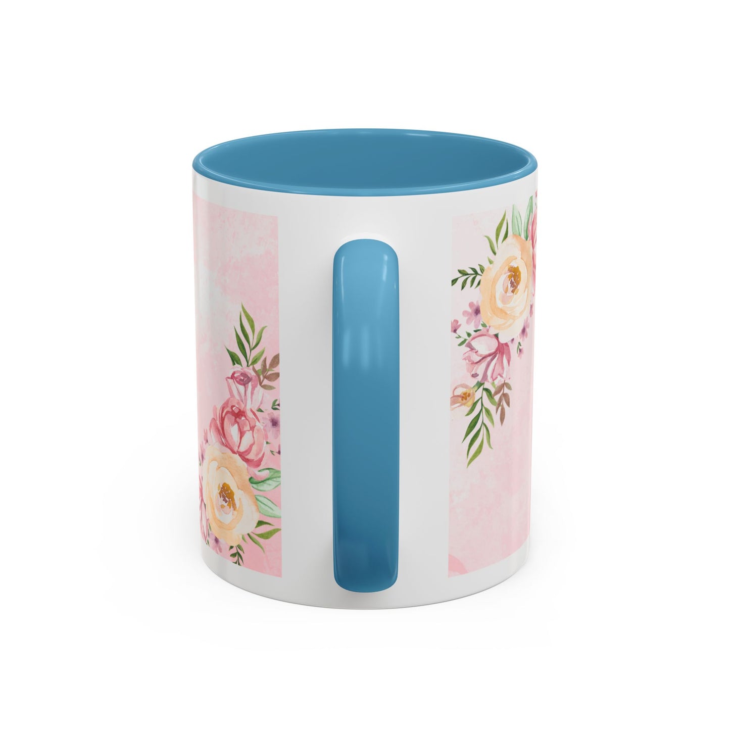 She is Mom Floral Accent Coffee Mug – ‘She is strong, loving, selfless and beautiful’ Gift for Mother’s Day