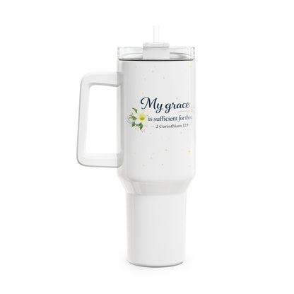My Grace Is Sufficient 40oz Tumbler — Christian Inspirational Travel Cup
