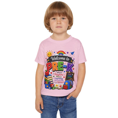 Welcome to Pre-K Toddler T-Shirt – Colorful Back-to-School Preschool Tee