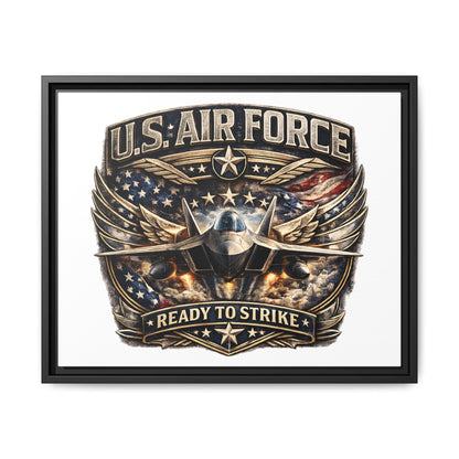 U.S. Air Force Framed Canvas Print – "Ready to Strike" Military Wall Art