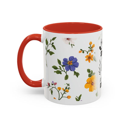 Floral "Her Love Is the Quiet Strength" Accent Coffee Mug — Inspirational Mother's Day Gift