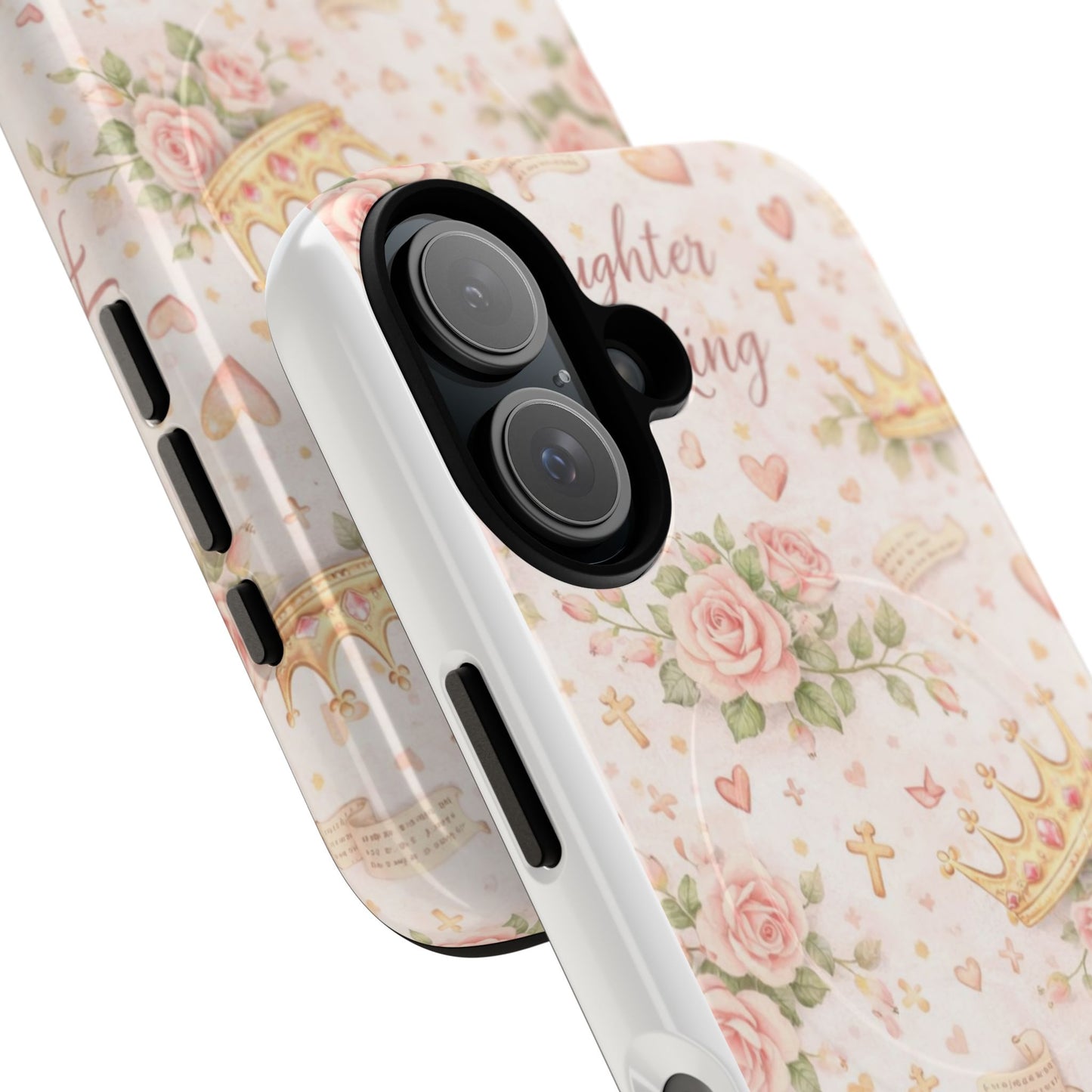 Daughter of the King Floral Phone Case — Tough Magnetic Protective Cover
