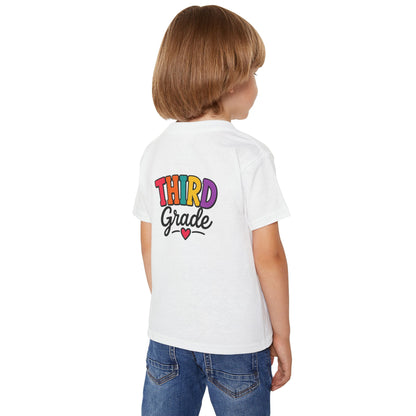 Third Grade Toddler T-Shirt – Colorful Back-to-School Shirt with Heart