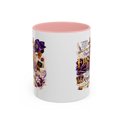 First Lady of Faith Accent Coffee Mug — Inspirational Christian Gift (11/15oz)