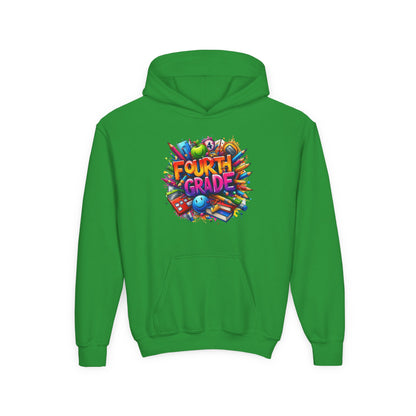 Fourth Grade Youth Hoodie — Colorful Back-to-School Kids Sweatshirt