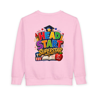 Head Start Superstar Toddler Sweatshirt — Colorful Preschool Graduation Gift