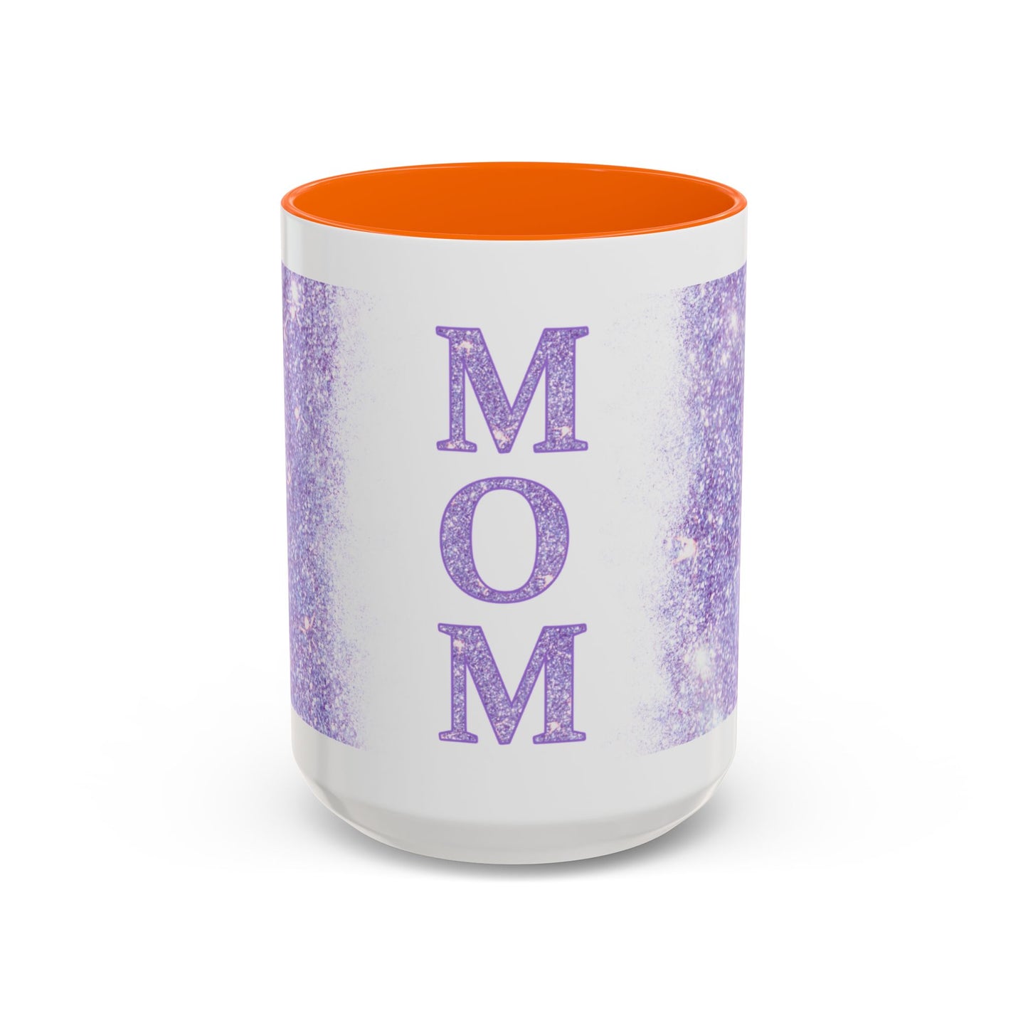 Mom Glitter Accent Coffee Mug – Purple Sparkle Mother's Day Gift (11/15oz)