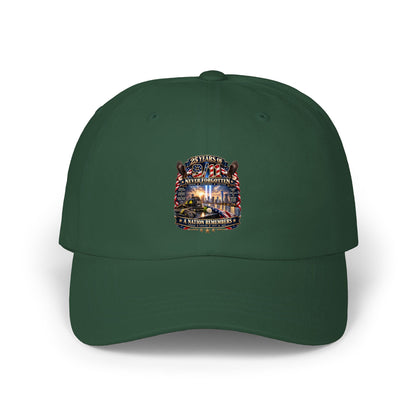 Dad Cap — Vintage Fireworks Night Skyline Embroidered Hat