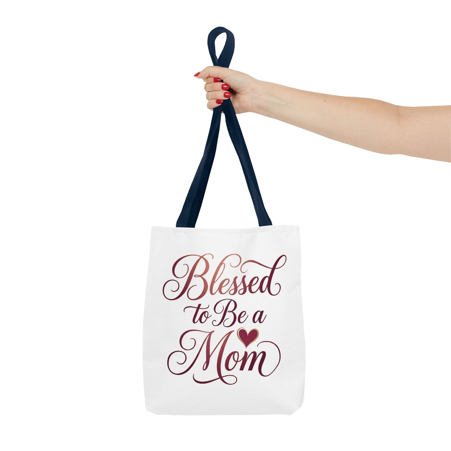 Blessed to Be a Mom Tote Bag – Mother's Day Floral Script Gift