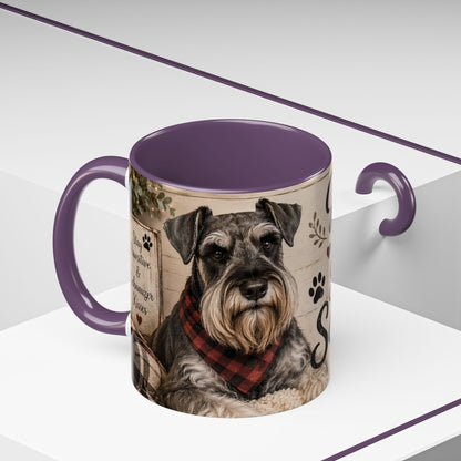 Standard Schnauzer Accent Coffee Mug — "Home Is Where My Standard Schnauzer Is"