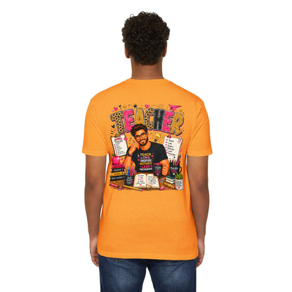 Teacher Appreciation T-Shirt — "Teach Love Inspire" Colorful Teacher Graphic Tee