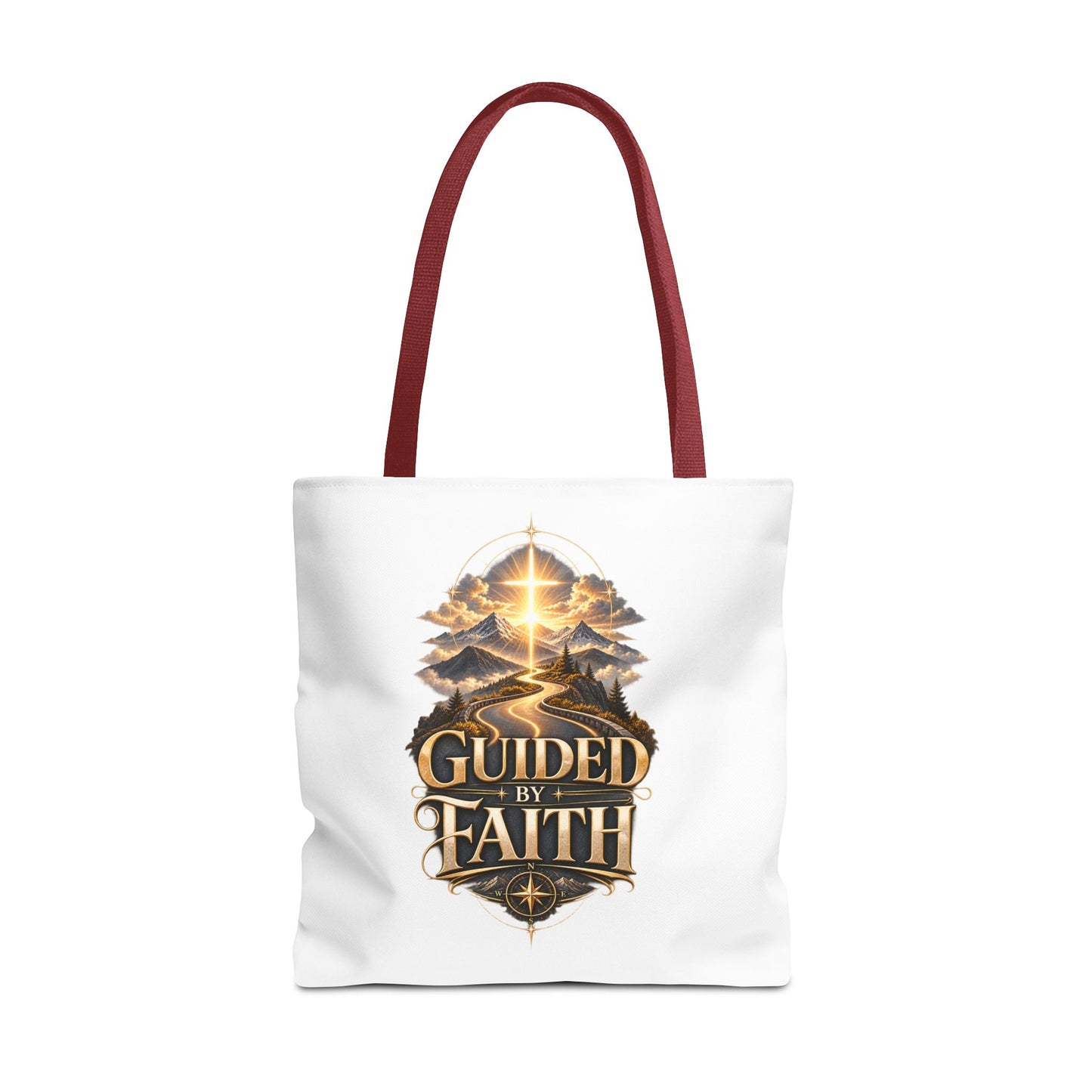 Guided by Faith Tote Bag — Christian Inspirational Canvas Tote