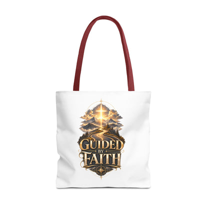 Guided by Faith Tote Bag — Christian Inspirational Canvas Tote