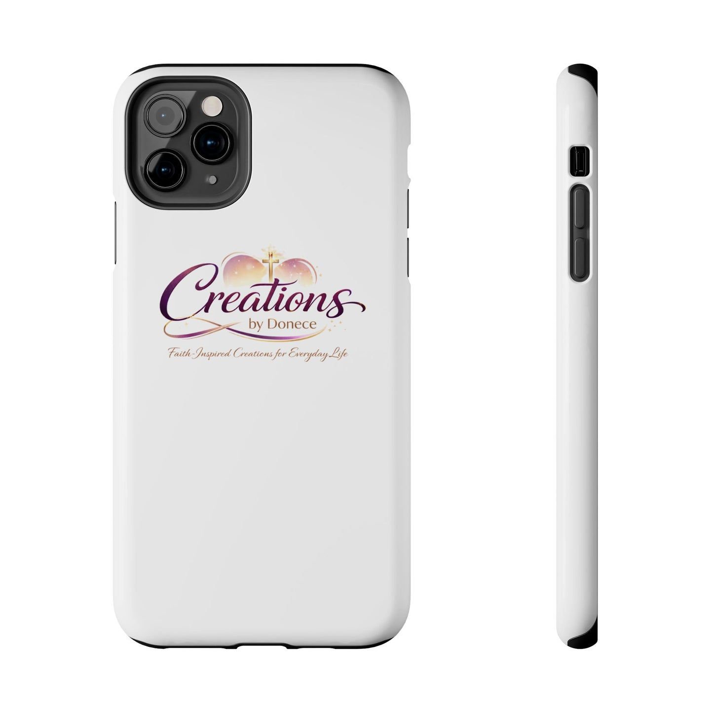 Creations by Donece Soft-Touch Tough Phone Case — Faith-Inspired Logo Protective Cover