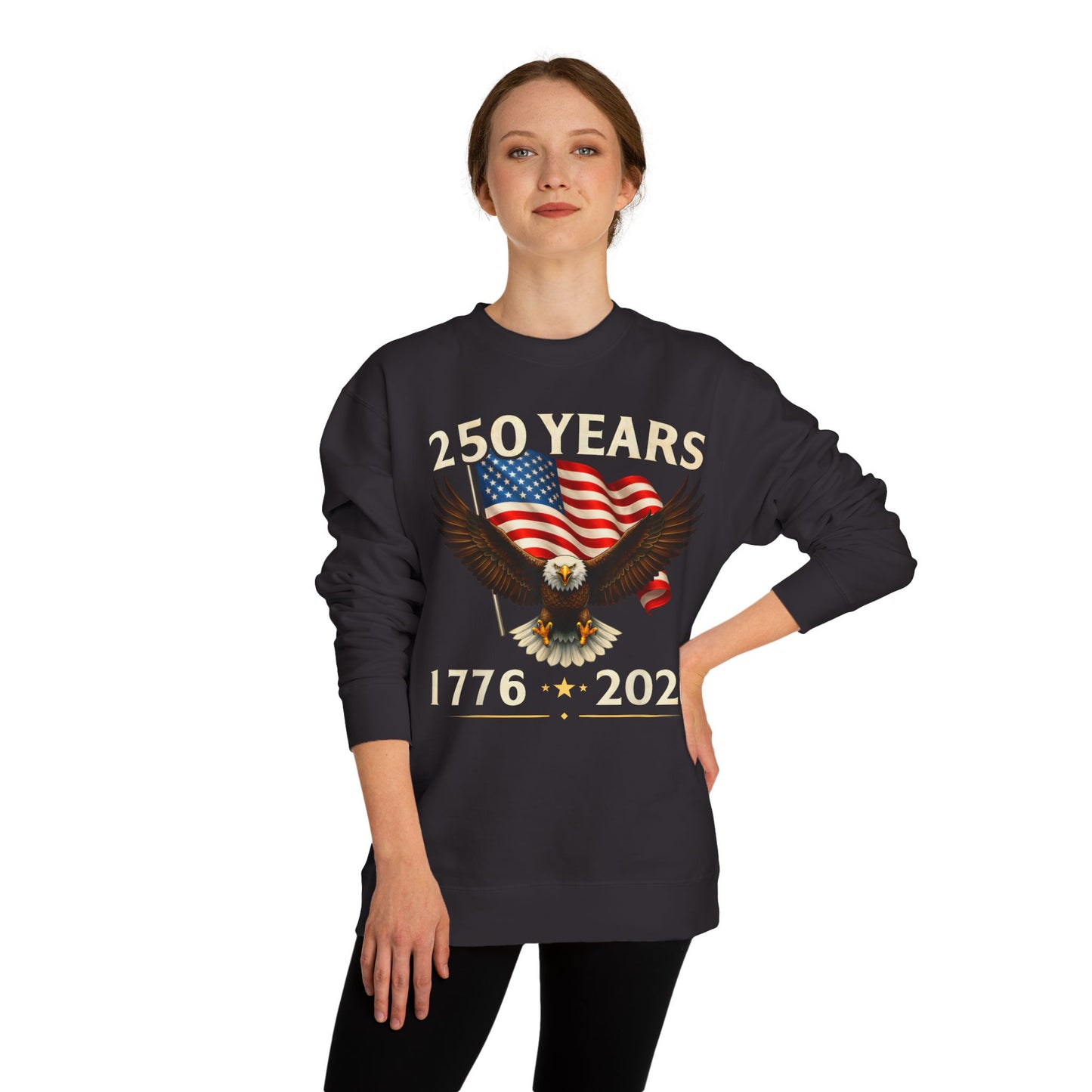250 Years 1776–2026 Eagle Flag Crewneck Sweatshirt