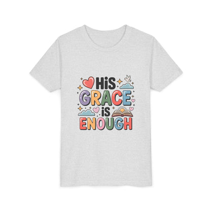 His Grace Is Enough Youth Tee — Christian Kids Inspirational Shirt