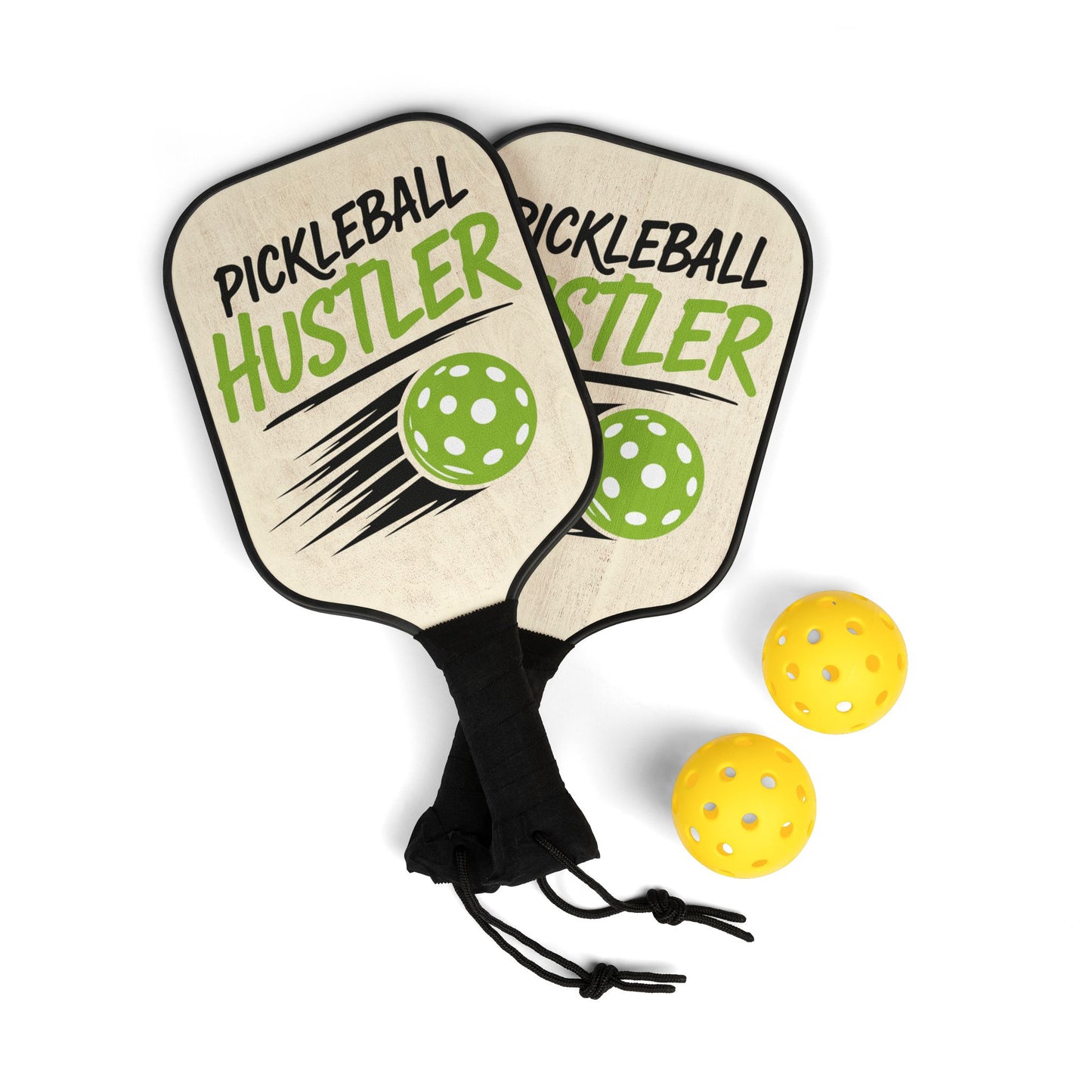 Pickleball Hustler Paddle Set — Mini Paddle & Balls Kit for Players